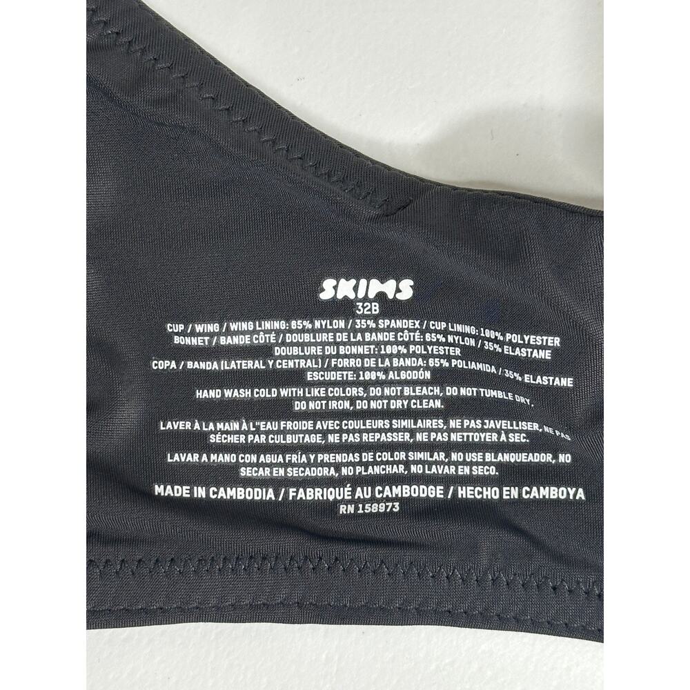 SKIMS NWT Smoothing Intimates Full Coverage Bra Onyx Black Underwire 32B Lined - Picture 9 of 9